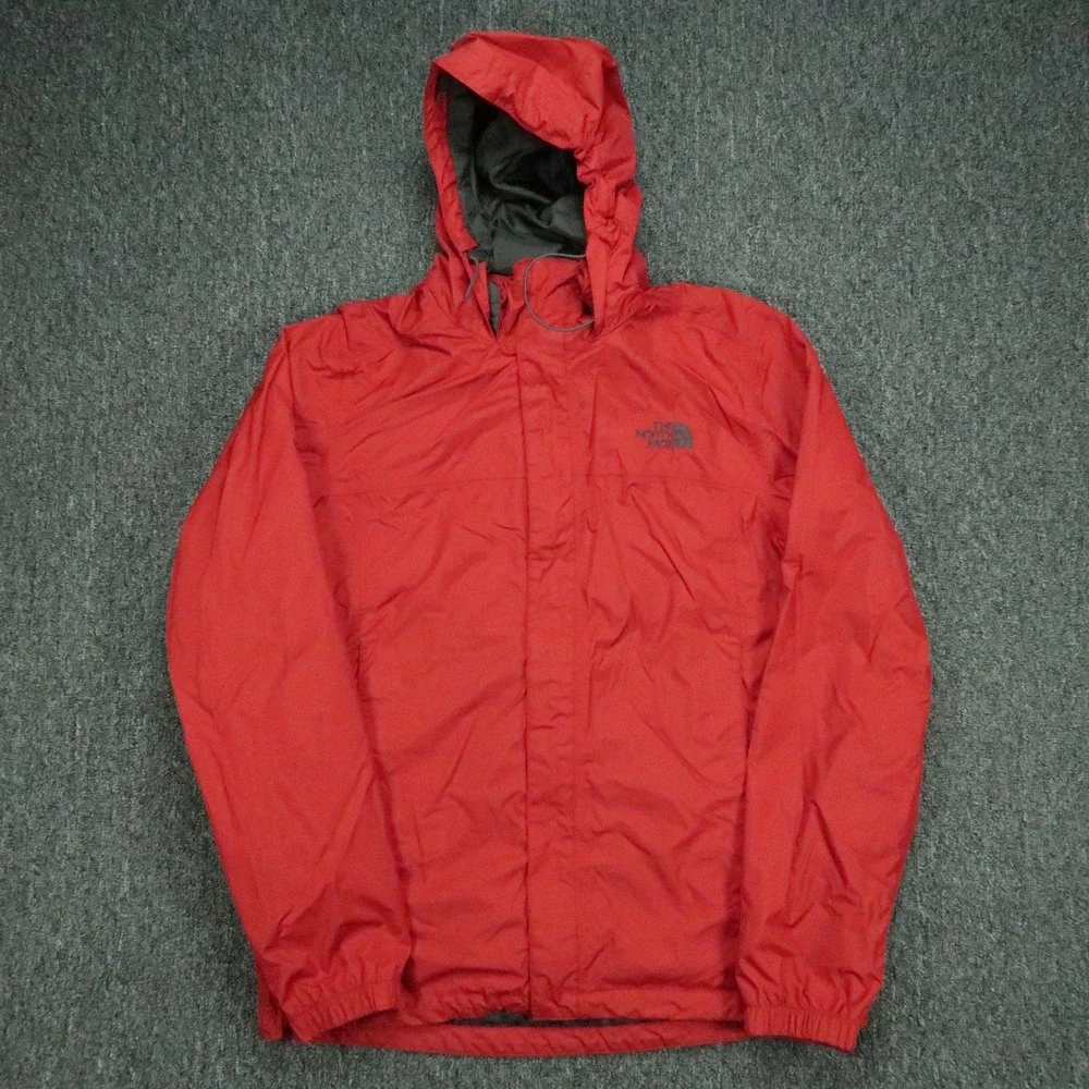 The North Face Jacket Mens Medium Red Resolve 2 Waterproof DryVent Hooded Lined